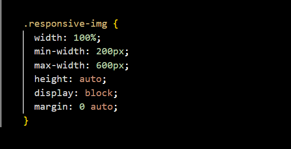 Example of CSS sizing with min, max, and fixed dimensions