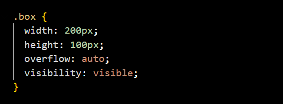 Example of Css visibility and overflow